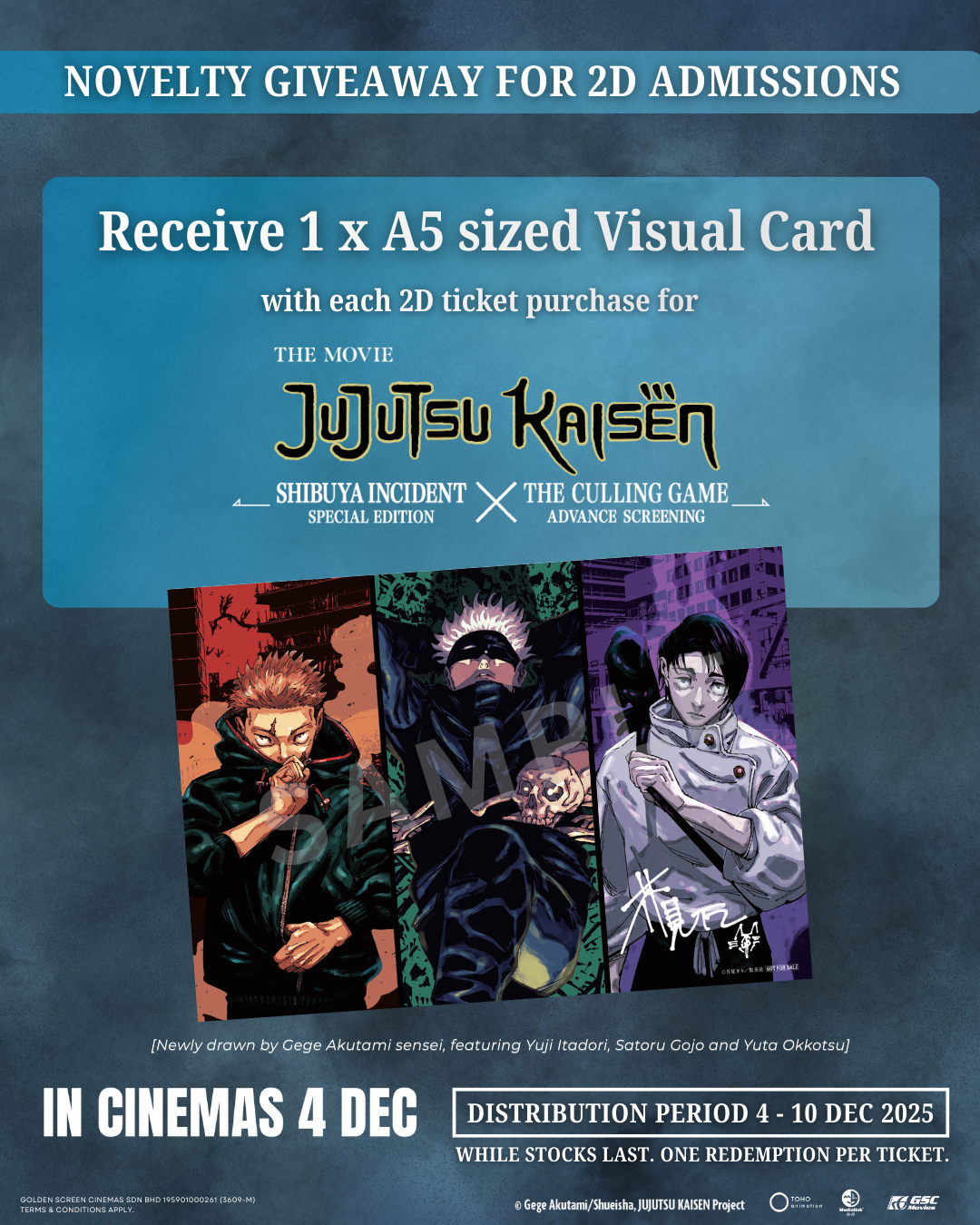 Jujutsu Kaisen A5 Poster Week 1 Giveaway